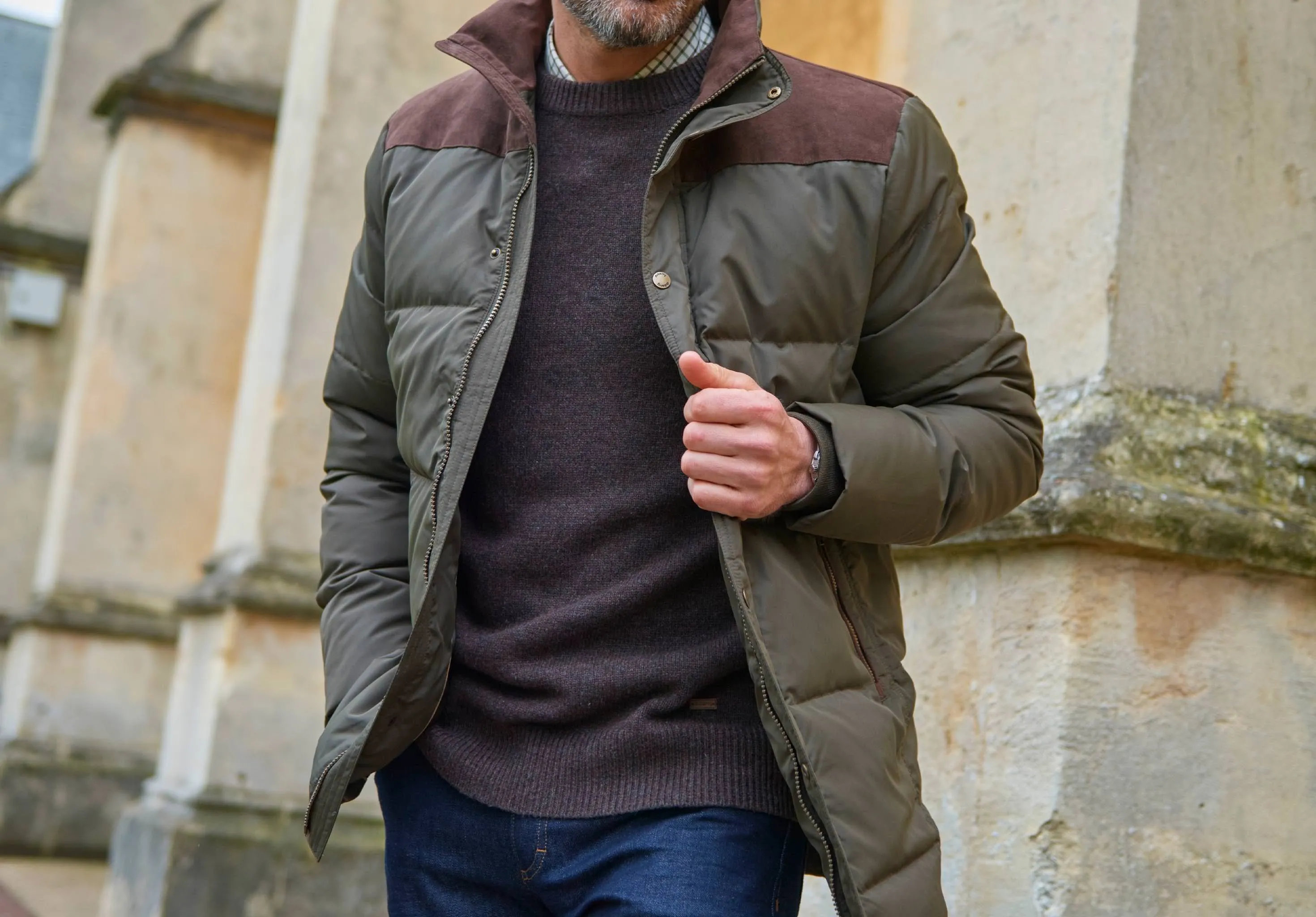 Talbot Men's Down Filled Jacket - Olive