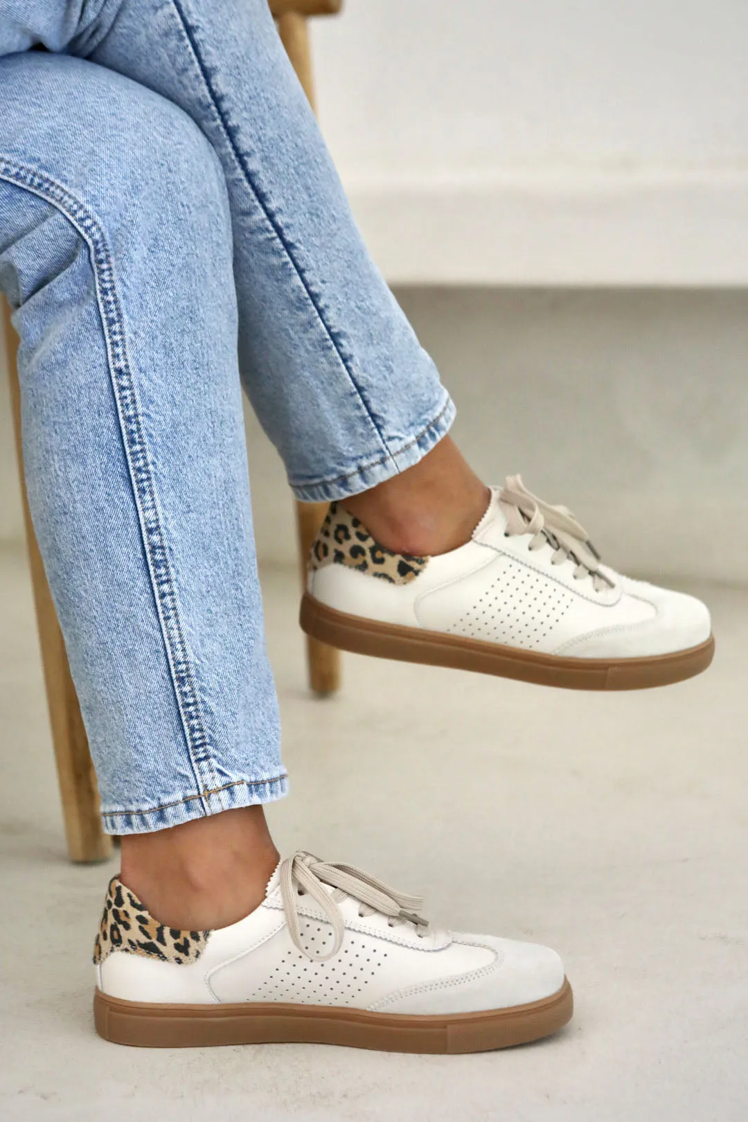 Tamara Beige   Leopard Scalloped