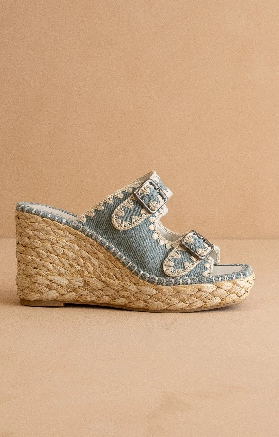 The Rae Embroidered Espadrille Wedges