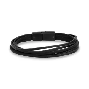 Thin Multi Strand Leather Bracelet