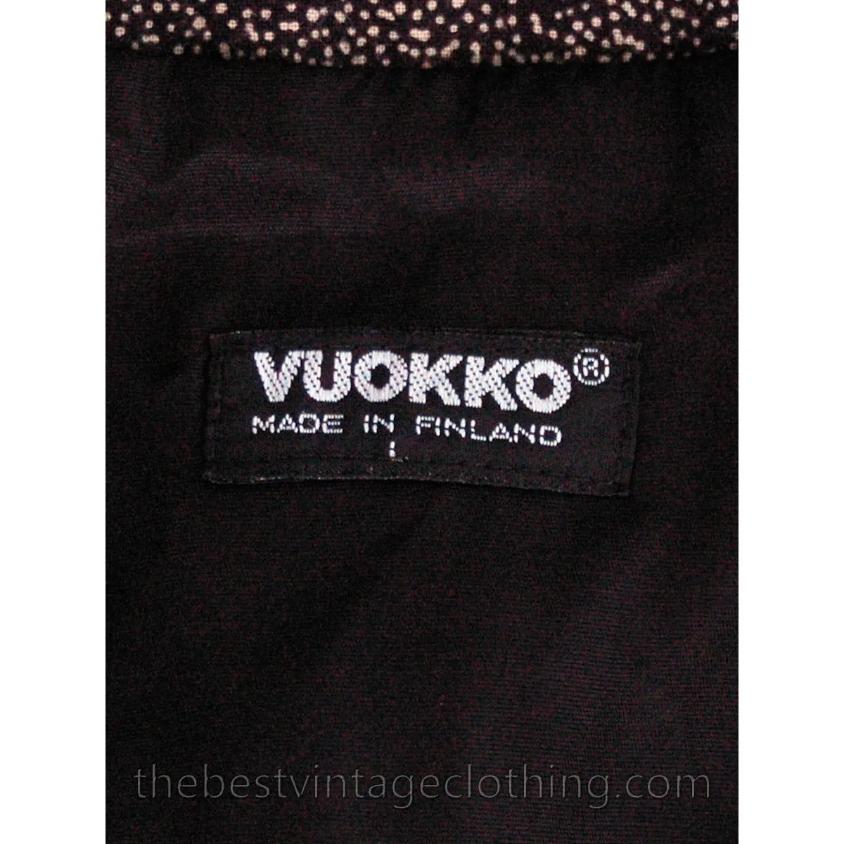 Vintage 1970s Vuokko Maxi Coat Womens Hooded Speckle Design Black Gray Cotton L