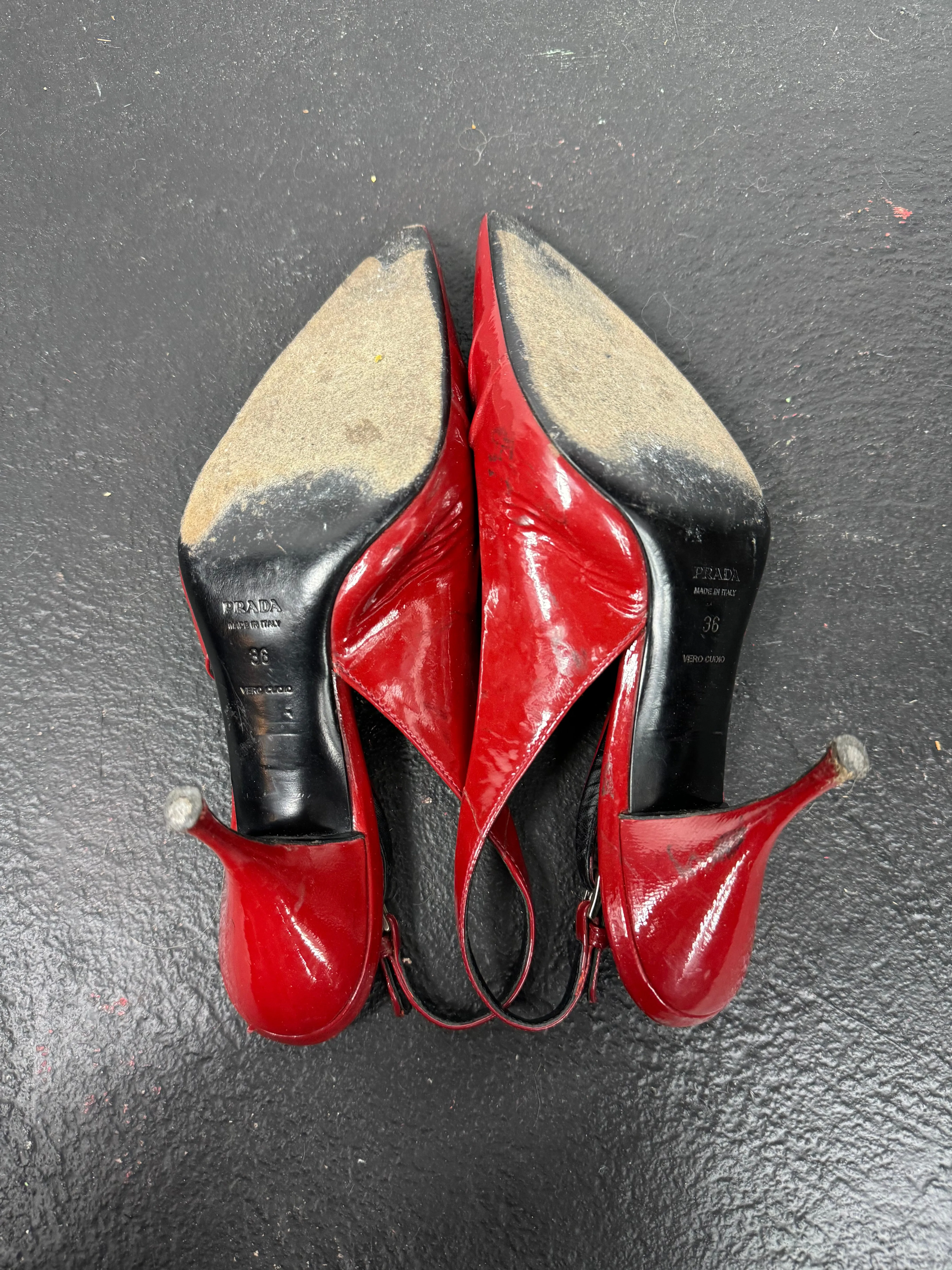 VINTAGE PRADA SLINGBACK HEELS
