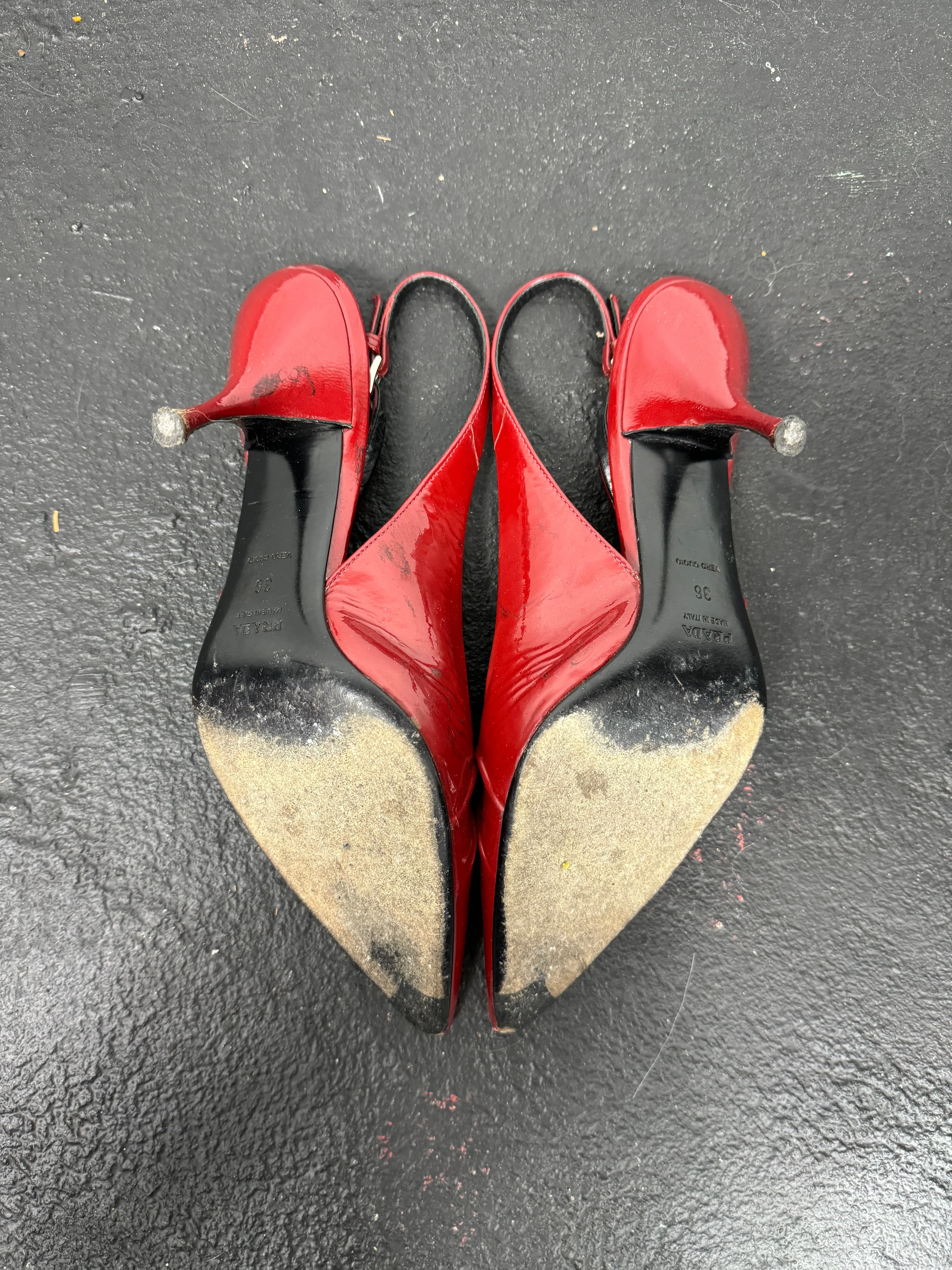 VINTAGE PRADA SLINGBACK HEELS