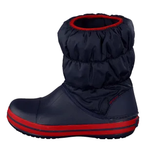 Winter Puff Boot Kids Navy-Red