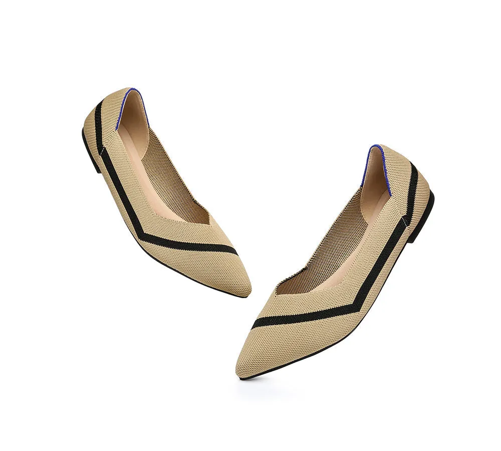 Women Foldable Pointed Toe Ballerina Flats Tania