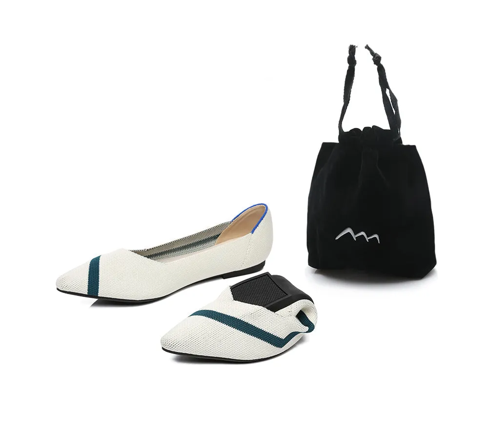 Women Foldable Pointed Toe Ballerina Flats Tania