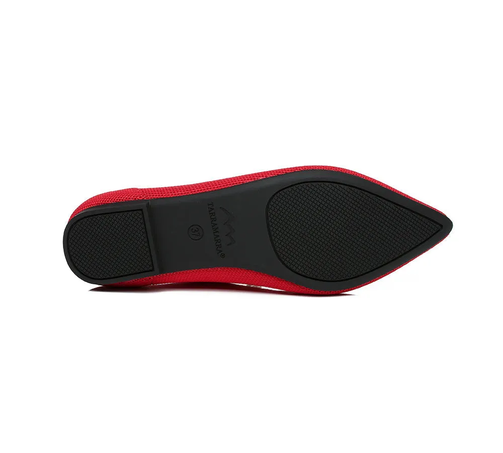 Women Foldable Pointed Toe Ballerina Flats Tania