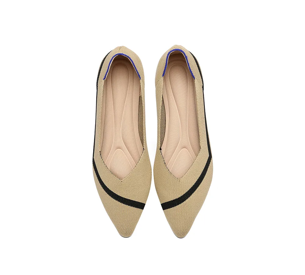 Women Foldable Pointed Toe Ballerina Flats Tania