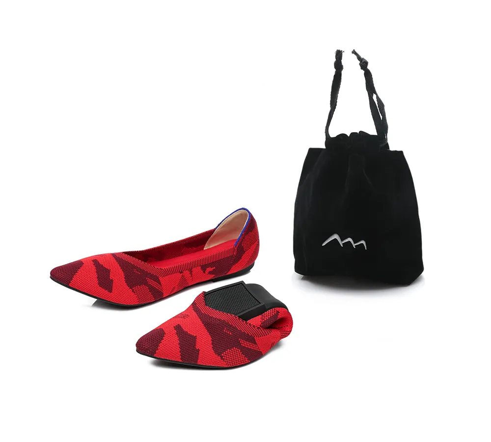 Women Foldable Pointed Toe Ballerina Flats Tania