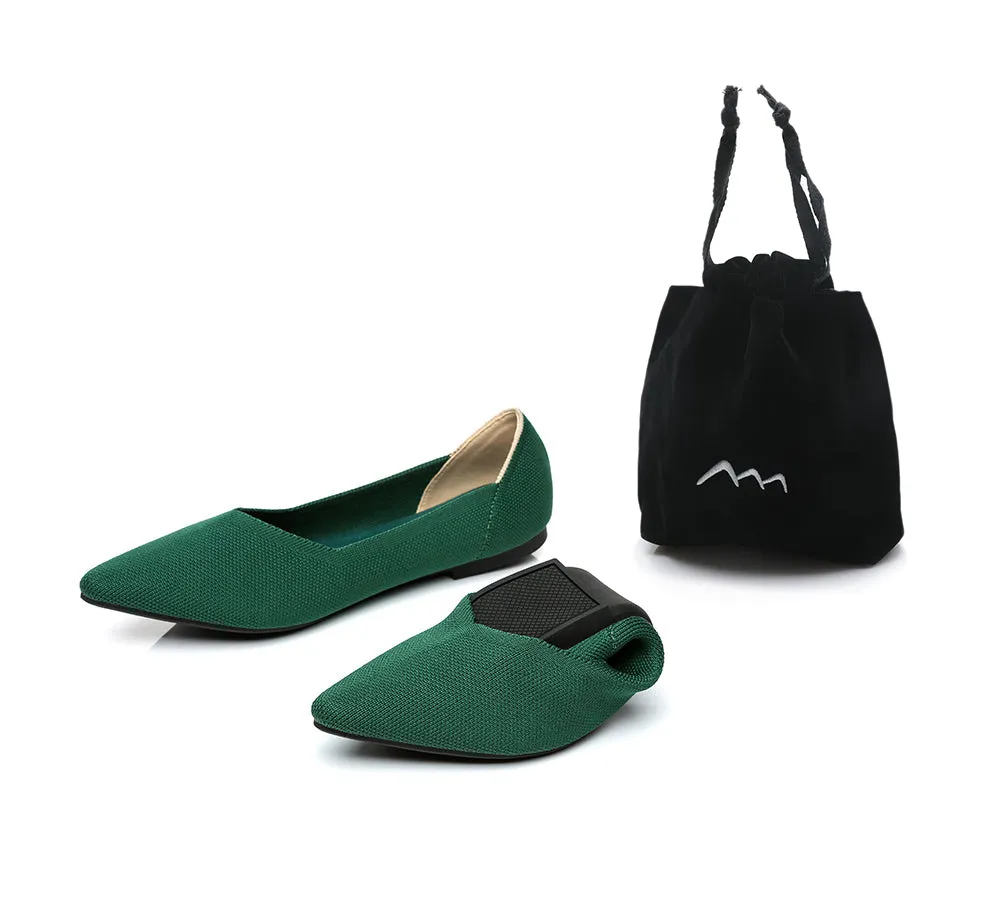 Women Foldable Pointed Toe Ballerina Flats Tania