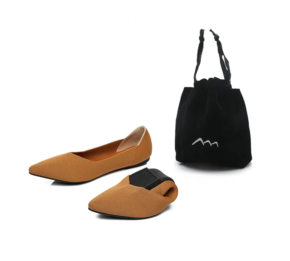 Women Foldable Pointed Toe Ballerina Flats Tania