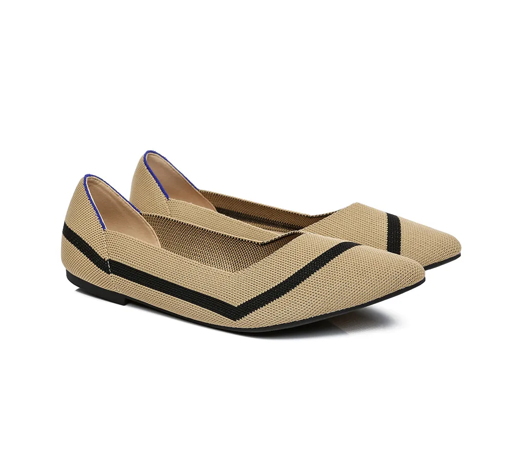 Women Foldable Pointed Toe Ballerina Flats Tania