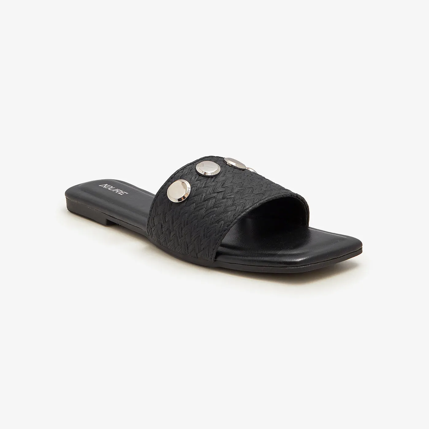 Women's Metal Charm Flats