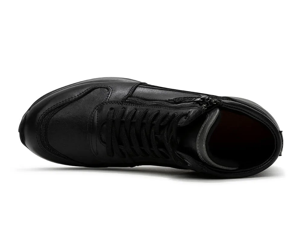 Womens Zip Bergamo Black Combi Boots