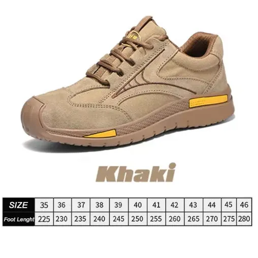 Work Safety Cowhide Shoes 6kv Insulated Shoes Anti-smash Anti-puncture Safety Shoes Rubber Sole Breathable Welding Shoes Casual Sneakers